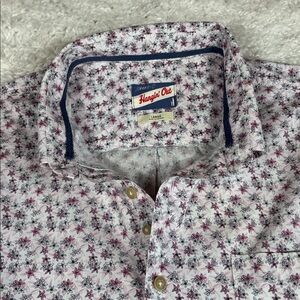 johnnie-O Rivera Short Sleeve Button Down Shirt Confetti Floral Men’s Large